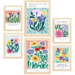 POSTER Set Mit 6 Freude A3 & A4 Rahmen Aus Hellem Holz