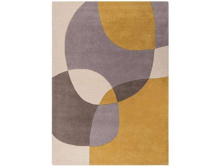 Teppich Hakari Creme, Grau, Ocker Wolle 230 x 160 cm - Teppich