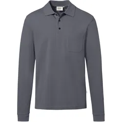 Langarm Poloshirt MIKRALINAR® ECO "817" - S - anthrazit
