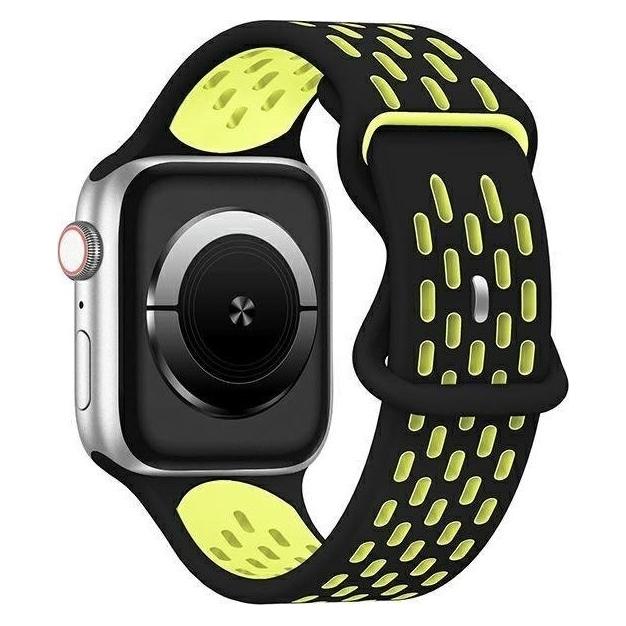 Beline pasek Apple Watch New Sport Silicone 42/44/45/49mm czarno-żółty black/yellow box (Silicone) (5905359818908)