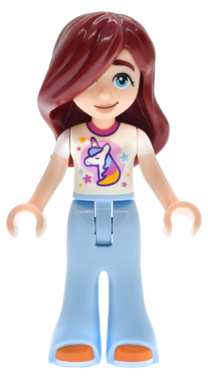 LEGO Minifiguur Friends Paisley - Wit eenhoorn T-shirt, Helder Licht (frnd0861)