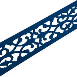 zaun|zu® Sichtschutzstreifen PREMIUM Dekor Orient Zaunstreifen Lasermuster Enzianblau 2,55m