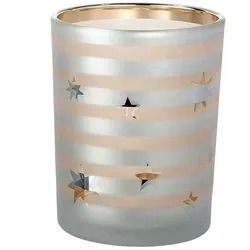 Windlicht Sternstunden weiß 12,5cm