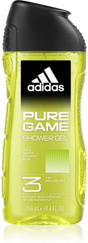 adidas Pure Game shower gel for face, body, and hair 3-in-1 M 250 ml