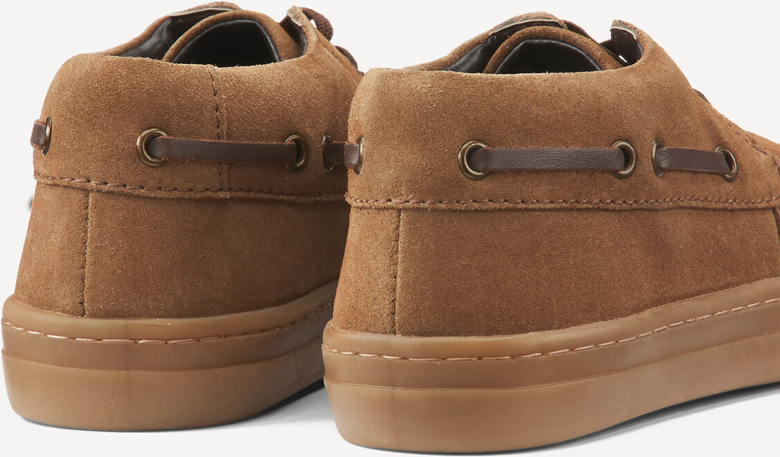 LA REDOUTE COLLECTIONS Baskets en cuir esprit bateau à lacets élastiques