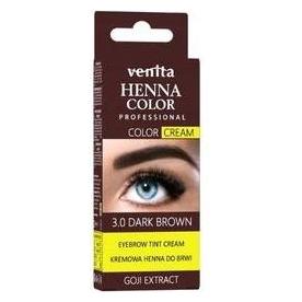 Venita Henna Color Cream henna do brwi i rzęs w kremie 3.0 Dark Brown 30g (30338058)