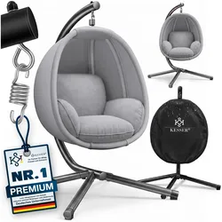 Kesser, Hängesessel, Luxe Hängesessel mit Gestell weicher Sitzkissen (150 kg)