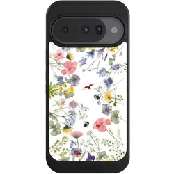 Nivocase Hülle für Google Pixel 10 Handyhülle NIVOcore Case Schwarz Biene Blumen Muster (Google Pixel 10), Smartphone Hülle, Schwarz