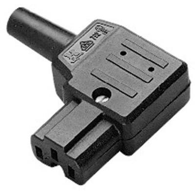 Kaiser 792/sw/C Heißgeräte-Steckverbinder 792 Serie (Netzsteckverbinder) 792 Buchse, gewinkelt Gesamtpolzahl: 2 + PE 10 A Schwarz 1 St.