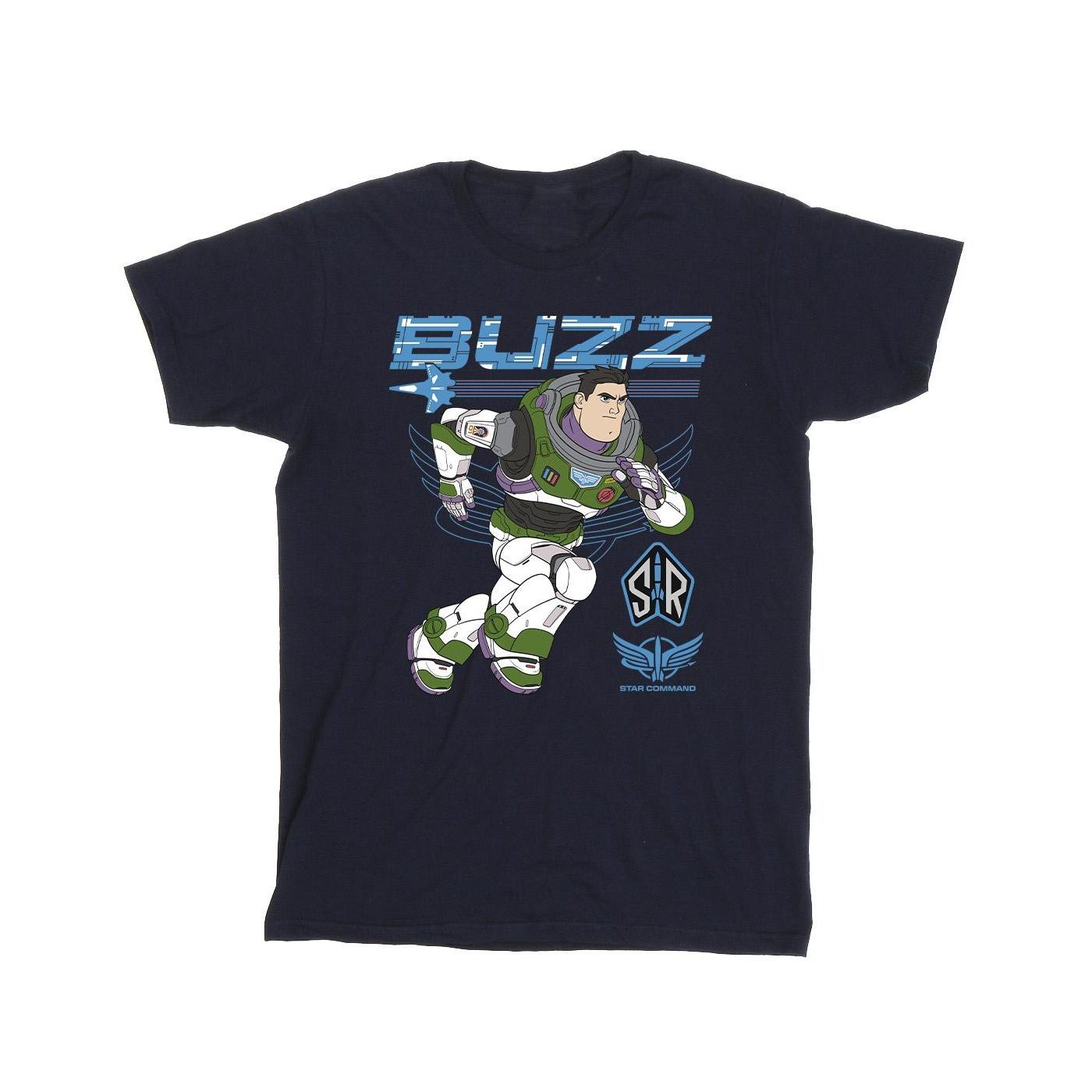 Disney Jongens Lightyear Buzz Run To Action T-Shirt (Marineblauw)