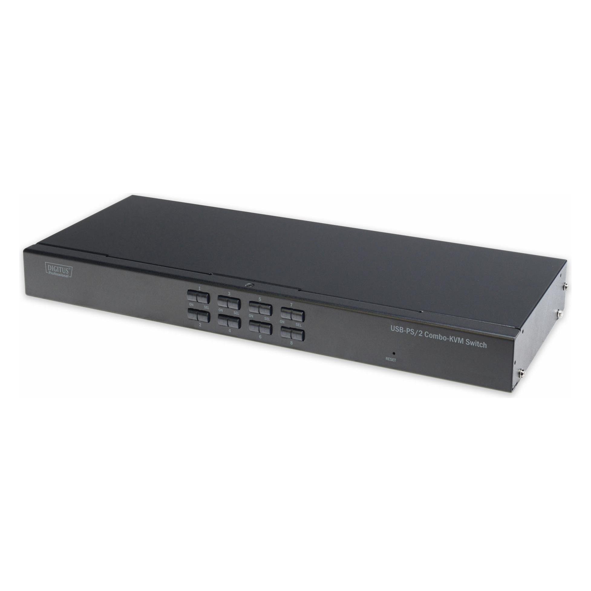 Digitus 8-fach Kombo-KVM Switch 1 Benutzer 8 PCs Modul Slot für IP Modul (DS-23200-2)