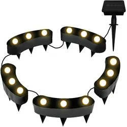 Steckleuchte Außen Blumentopflampe Garten Terrasse 8 Leuchtmodi Schwarz