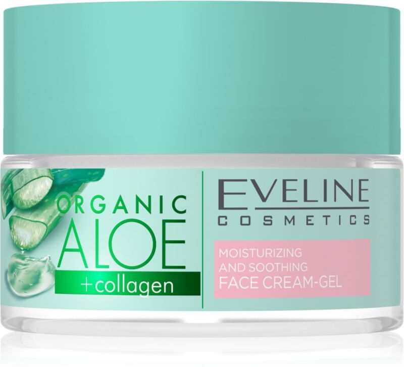 Eveline Cosmetics Organic Aloe+Collagen active intensive hydrating gel-cream with soothing effect 50 ml