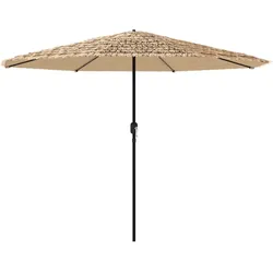 Helloshop26 - Quadratischer Gartenschirm mit Kurbelmechanismus 324 x 324 x 247 cm braunes Polyester