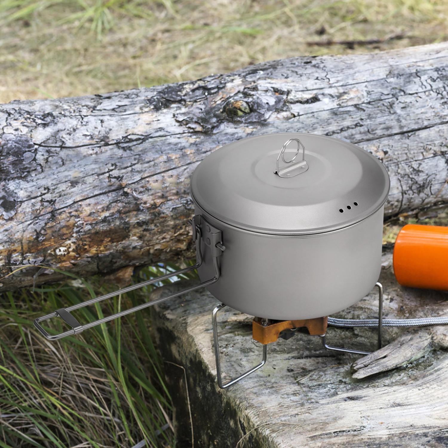 Gistuch Titanium Camping Kookgerei Set met Pan en Koekenpan en Deksel
