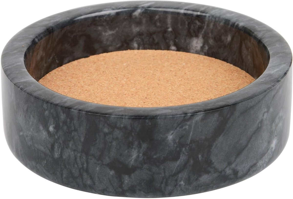 Elegante Marmeren Wijnfles Coaster met Absorberende Kurk voor Wijn, Champagne en Sieraden