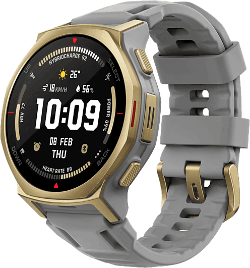 Smartwatch - Amazfit T-Rex 3 Pro, 44 mm, Hasta 17 días Autonomía, +180 Modos Deportivos, pantalla AMOLED, Resistente al Agua, Artic Gold