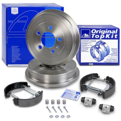 Ate Bremstrommeln +TopKit Bremsbackensatz hinten [Hersteller-Nr. 40671080] für Seat, Skoda, VW