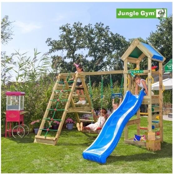 Jungle Gym Patio Legetårn M/climb & Blå Rutsjeb.