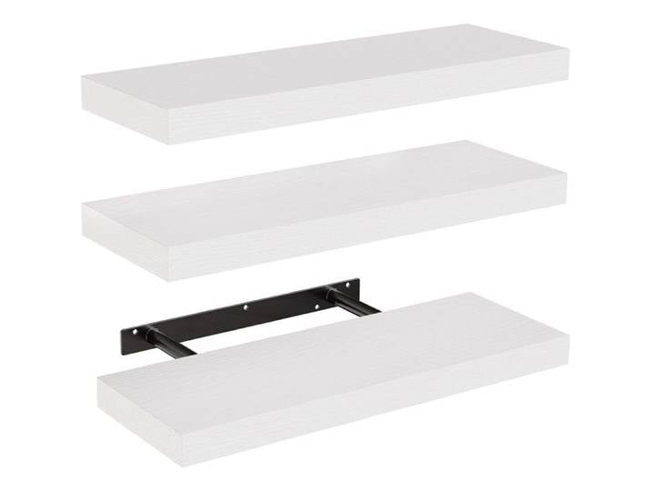 Étagère murale - Étagère murale blanche - 40 cm - Lot de 3 - Étagère flottante blanche - Design moderne - Finition épurée - Convient