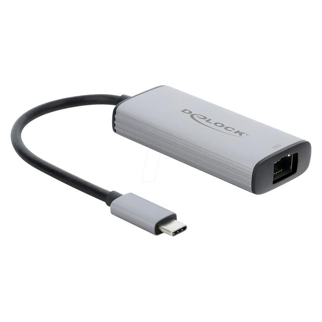 Delock USB Type-C Netzwerk Adapter (USB-C, RJ45 10 Gigabit Ethernet (1x)) (81590)