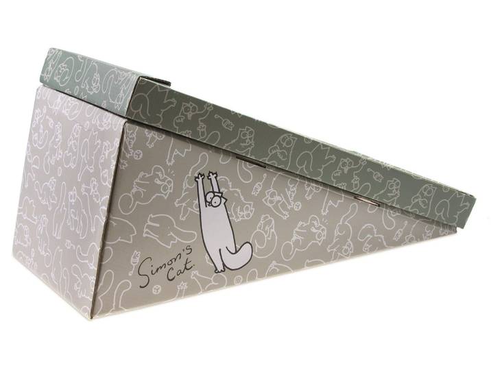 Kratzpappe Simons Cat Rampe , bunt (braun, grau, grün), B:26cm H:25cm L:47cm, Pappe, Kratzbretter, Kratzpappe