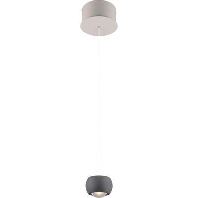 MUSTERRING LED Pendelleuchte "CANNON, 1-flammige LED Hängelampe 5W 500Lumen 2300-4000K CCT", grau (anthrazit), 1, Ø 10cm H: 195cm, 1 Stk., Leuchten, mit Fernbedienung, stufenlos höhenverstellbar max 195cm dimmbar Memory, LED Pendelleuchte