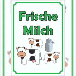 HB-Druck Frische Milch Aufkleber Hochkant A0 (841x1189mm)