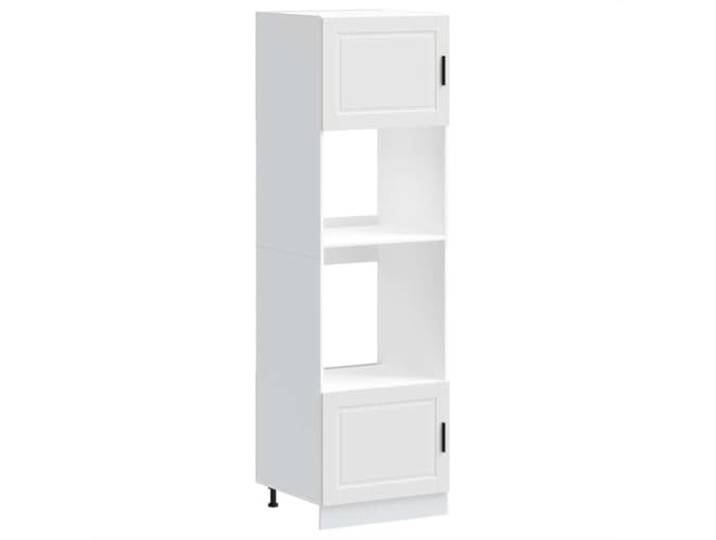 GPWERSDF Herdumbauschrank 2er Set Porto Weiß Holzwerkstoff Verstellbare Füße, Platzsparend, Pflegeleicht, Für Backofen und Mikrowelle
