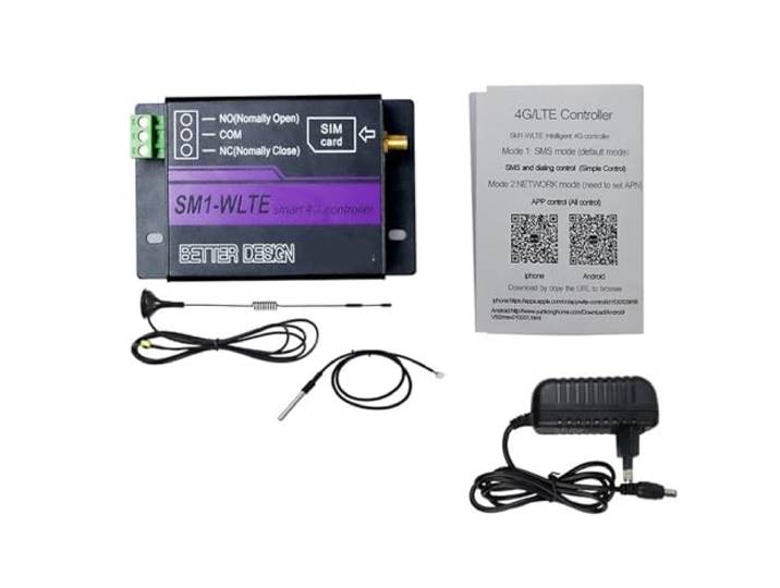 4G LTE FDD GSM SMS Smart Remote Relais Controller SM1-WLTE EIN/AUS Schalter APP Web Control for Schiebe türöffner(Kit3)