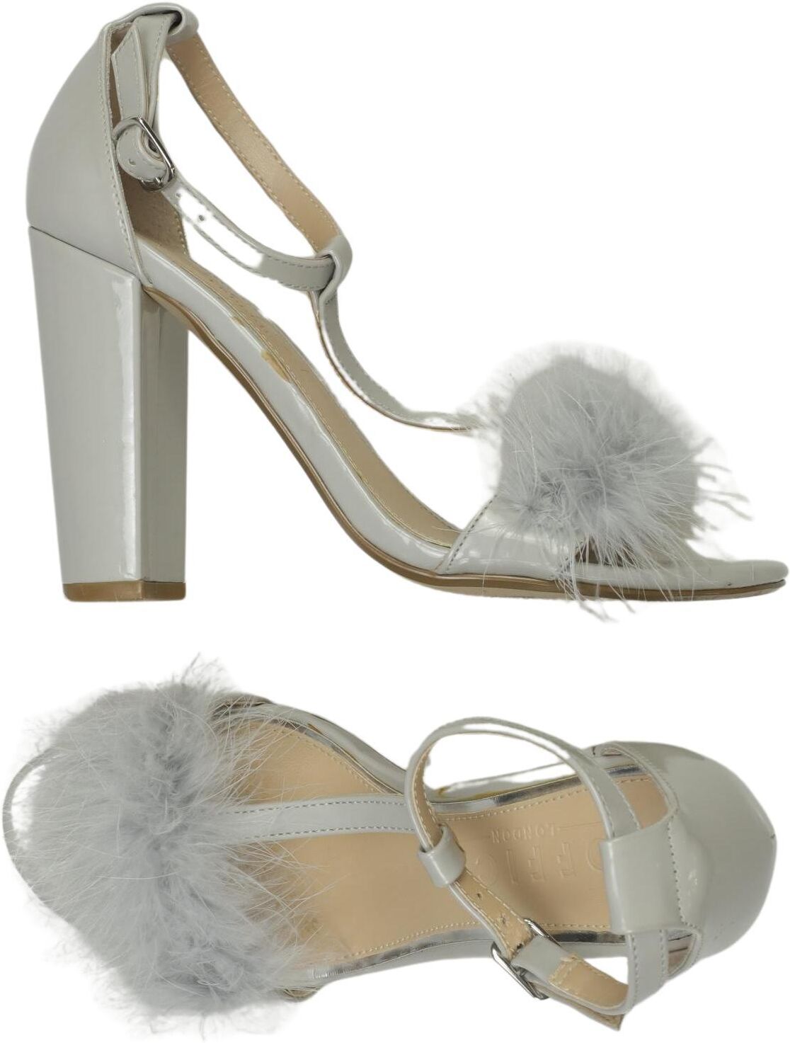 Office London Damen Sandalen, Grau, Gr. EU 36, Kunstleder - Second Hand