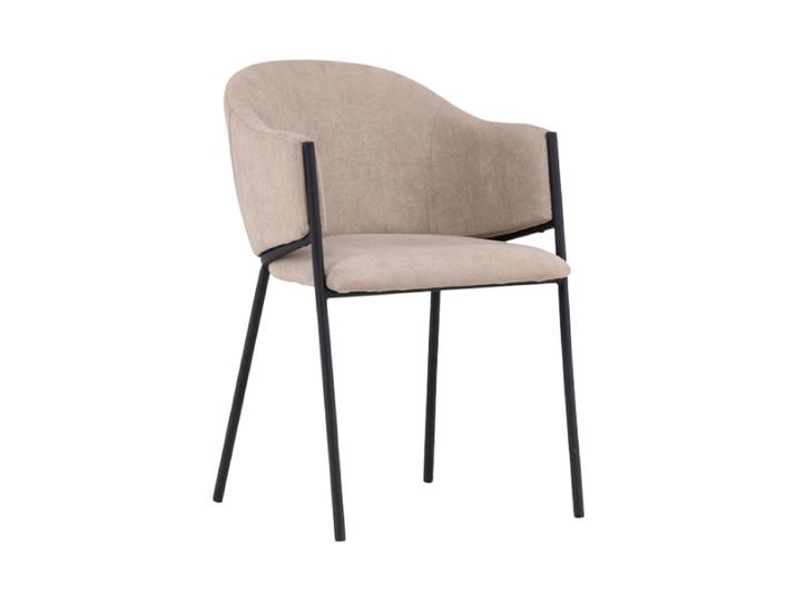 Design Esszimmerstuhl „Evelina“ mit Armlehnen Beige VE DESIGN