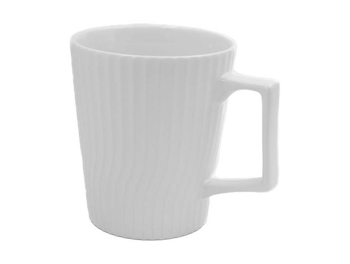 Intirilife Kaffeetasse 400 ml, Weiß, Keramik, 0.4 L, 9.4x10.5x12.5 cm, leicht zu reinigen, Geschirr, Tassen, Kaffeetassen-Set