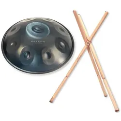 Patera Handpan HPEM-3 E-Minor mit Handpan Ständer (Perkussion), Perkussion, Blau