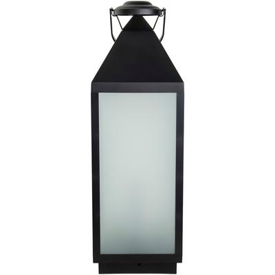 NÄVE LED Dekolicht "Doris", schwarz, 1, H: 60cm, 1 Stk., Leuchten, Laterne, eckig, Flammeneffekt, Timerfunktion, schwarz, Glas matt