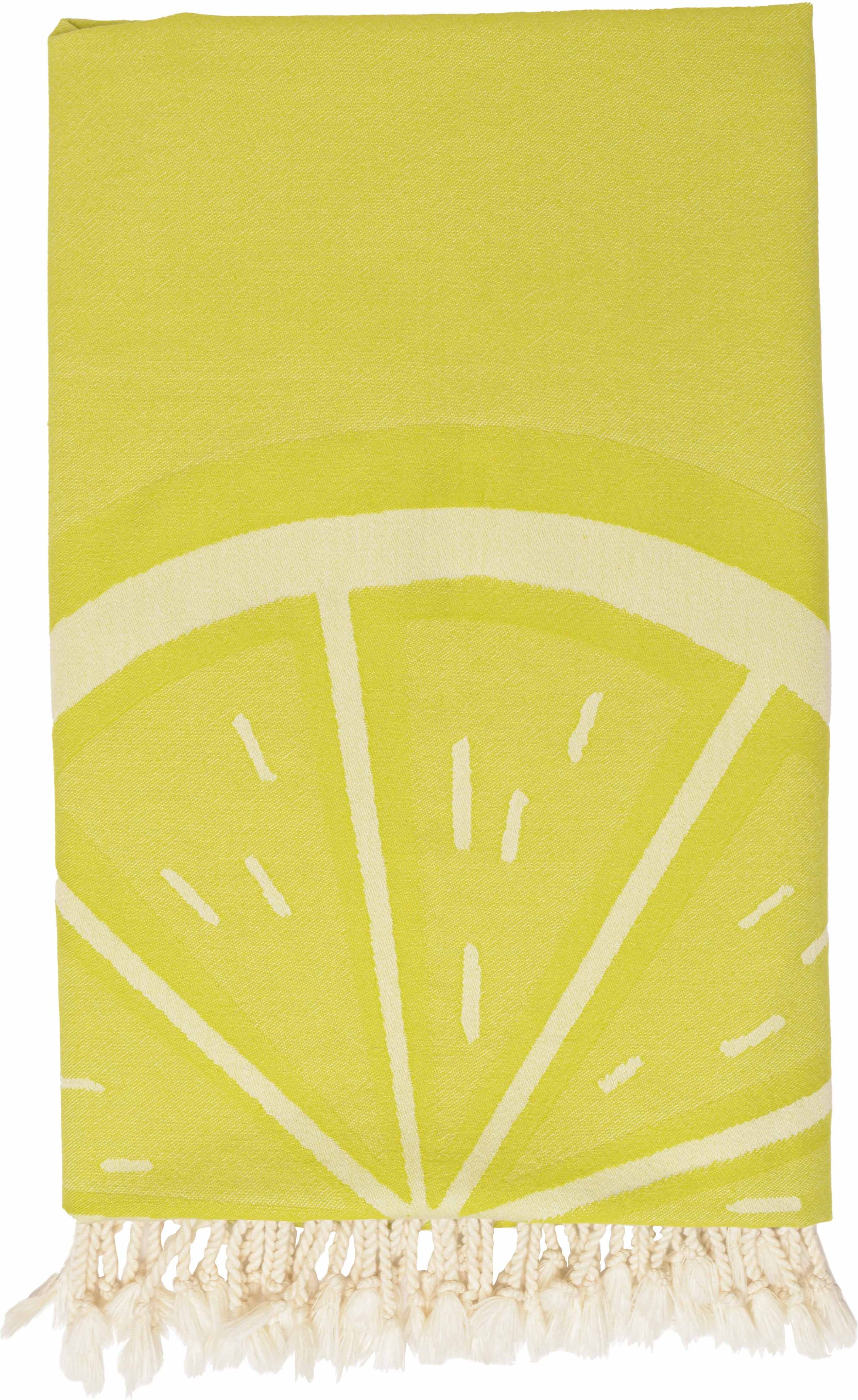 Hamamtuch WEWO FASHION "9850ST", gelb (lime), B:100cm L:180cm, Jacquard, Baumwolle, Handtücher, Hamamtuch, Hamamtuch lime B/L: 100cmx180cm, 1 Stk., Zitronen, Jacquard