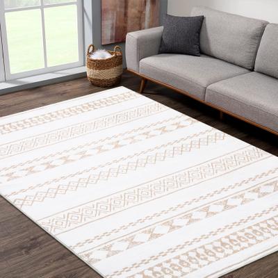Garvee Soft Farmhouse Geometric Diamond Indoor Area Rug