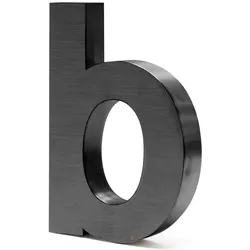 Wiltec, Hausnummer + Türschild, Hausnummer b Edelstahl Hausnummer modern 3D-Design rostfrei