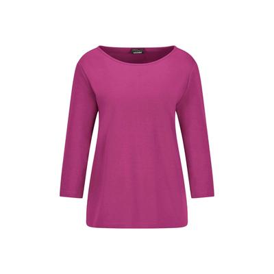 Kurzarmshirt GOLDNER "Basic Shirt mit U-Boot-Ausschnitt", Damen, Gr. 50, lila (beere), Obermaterial: 100% Baumwolle CO., Modisch, U-Boot-Ausschnitt, Shirts, U-Boot-Ausschnitt