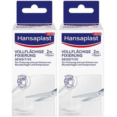 Hansaplast vollflächige Fixierung 10 cmx2 m 2x 2x1 St Pflaster