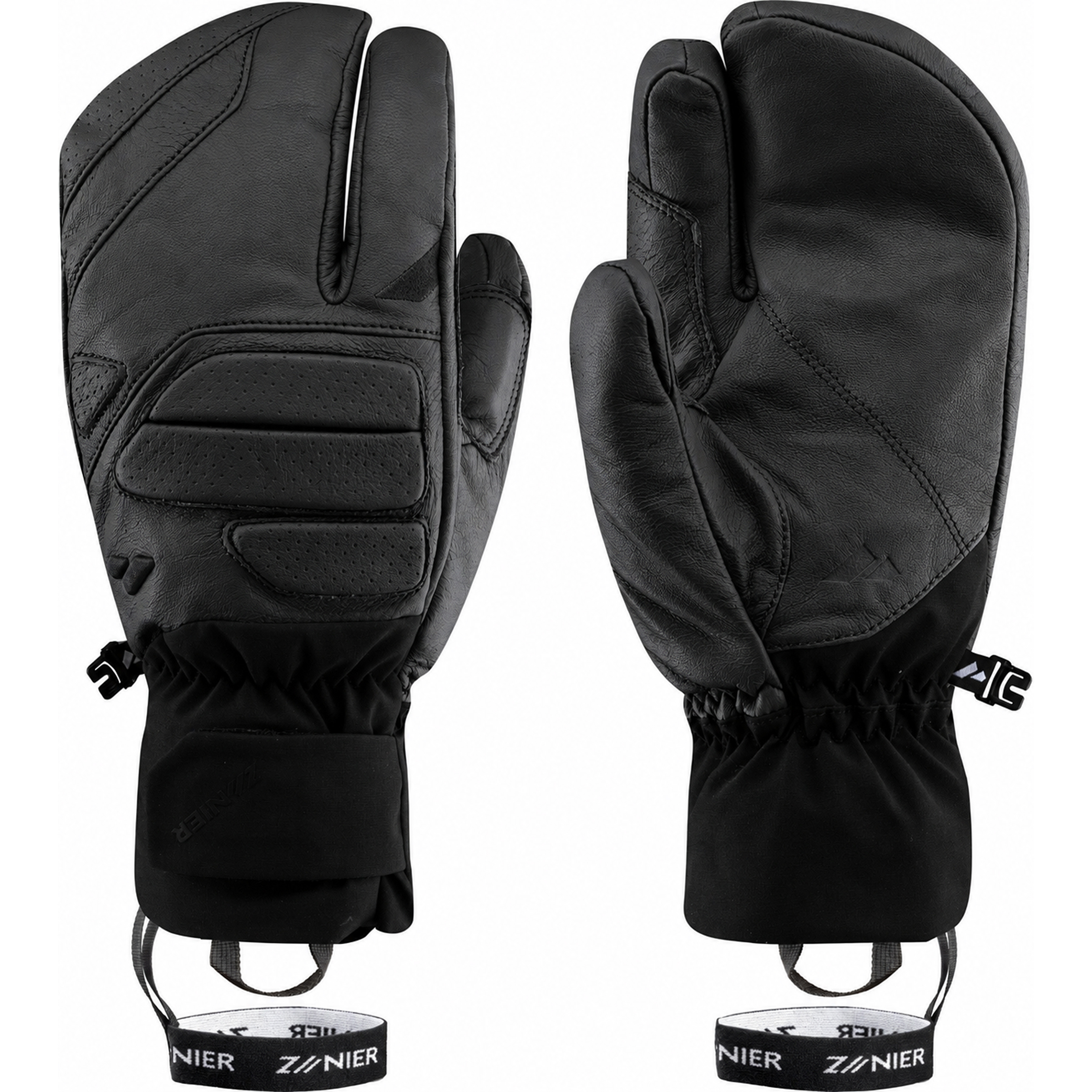 Zanier Gloves Revolution STX Trigger 3-Finger-Handschuhe schwarz Größe 8 Skifahren Widerstandsfähig Wasserabweisend