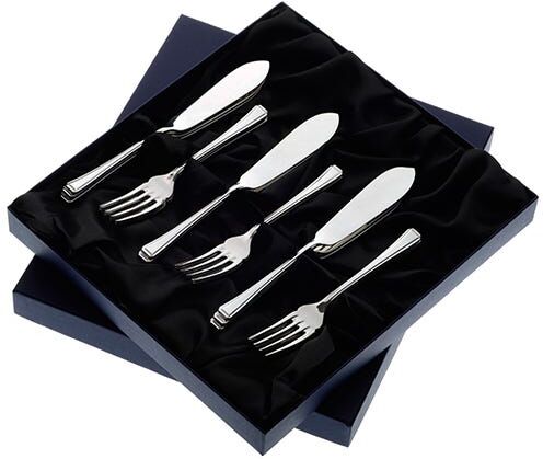 Arthur Price of England Harley Sovereign Silver Plate Set of 8 Pairs Of Fish Eaters