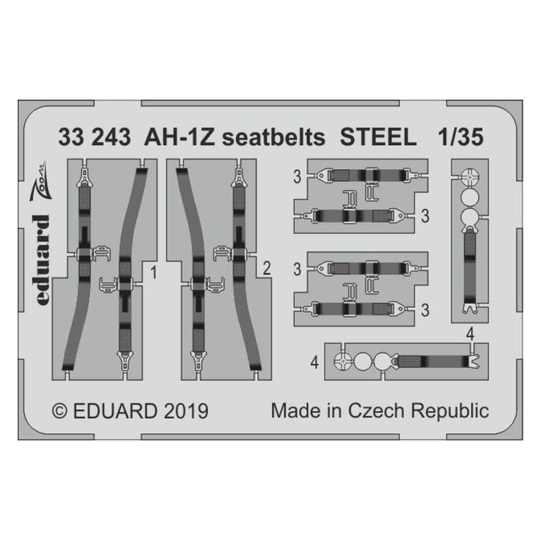 Eduard AH-1Z seatbelts STEEL for Academy (33243)