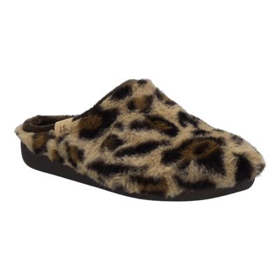 Hausschuh JOSEF SEIBEL "Cara 09, leopard", Damen, Gr. 37, braun (leopard), Obermaterial: 100% Textilmaterial TEXMAT., Schuhe Hausschuh