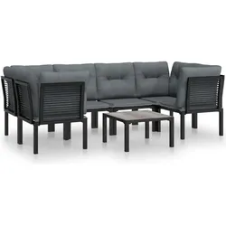 vidaXL, Gartenlounge, Madenus (4x Ecke + 2x Mitte + Tisch)