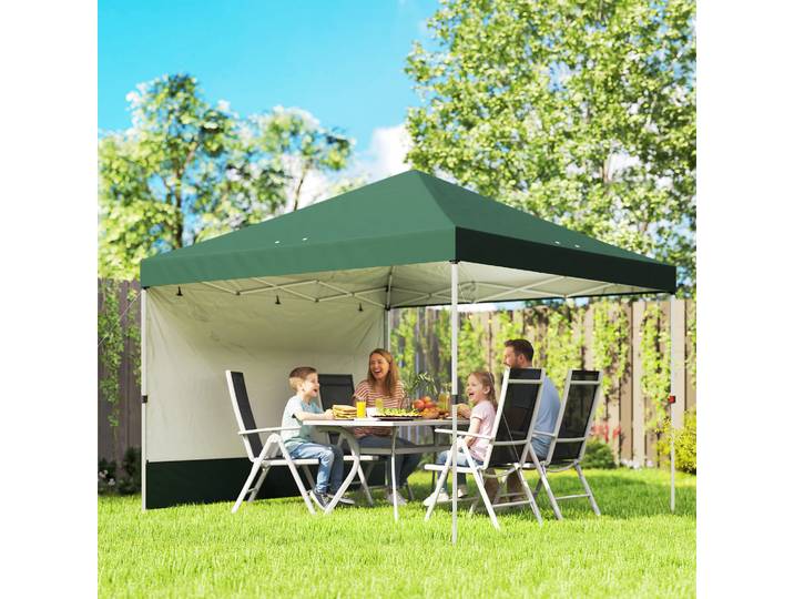Outsunny Tonnelle Pliante 3x3m UPF50+ Hauteur Réglable Vert