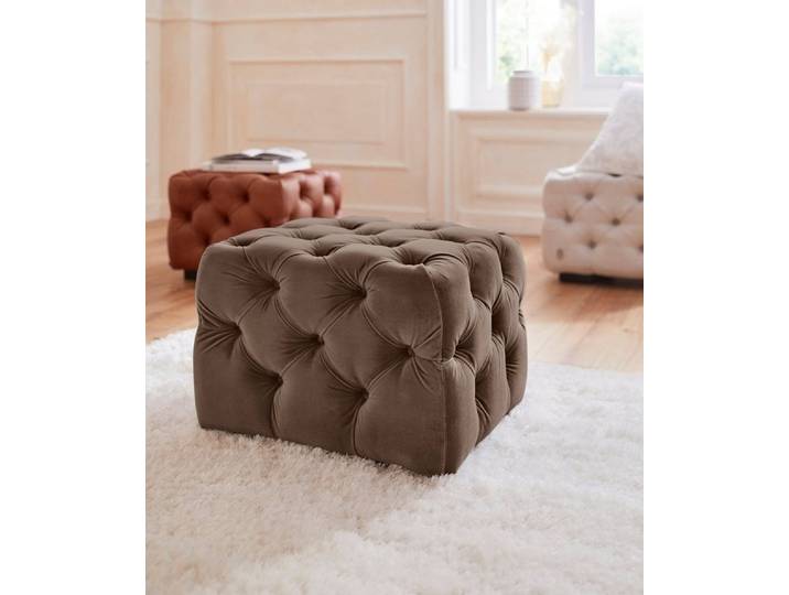 Home affaire Polsterhocker Kalina, mit klassischer Chesterfield-Knopfheftung, passend zur Serie Kalina