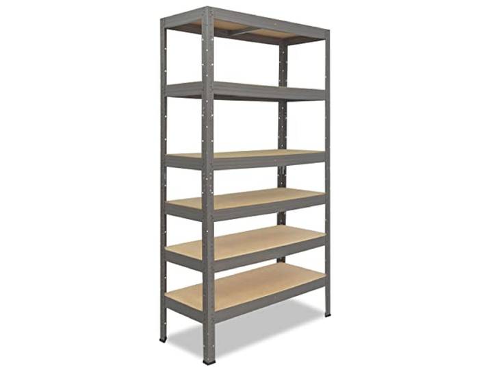 shelfplaza Pro 230x90x40cm Schwerlastregal grau mit 6 Böden x 166kg Kellerregal · Lagerregal · Metallregal · Regale für Kellerraum · Steckregal · Abstellraum Regal