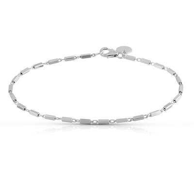 Armband VIVANCE "925/- Sterling Silber rhodiniert", weiß, Armbänder, Damen, 19cm, Silber 925 (Sterlingsilber), glänzend, Armband