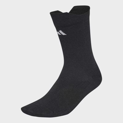 Funktionssocken ADIDAS PERFORMANCE "RUNNING MESSAGE CREW", Damen, Gr. L (43/45), schwarz (schwarz, weiß), Obermaterial: 100% Polyamid, Socken, für Laufen, mit climacool Technologie, neutraler Schnitt